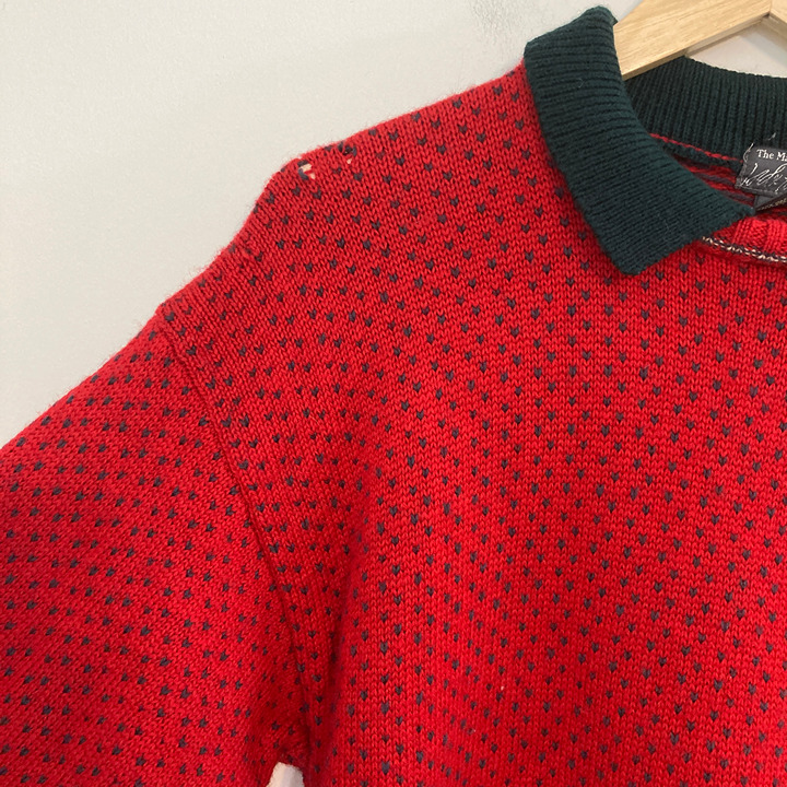 Vintage Lord shops and Taylor Collared Ugly Grandpa Sweater Size L