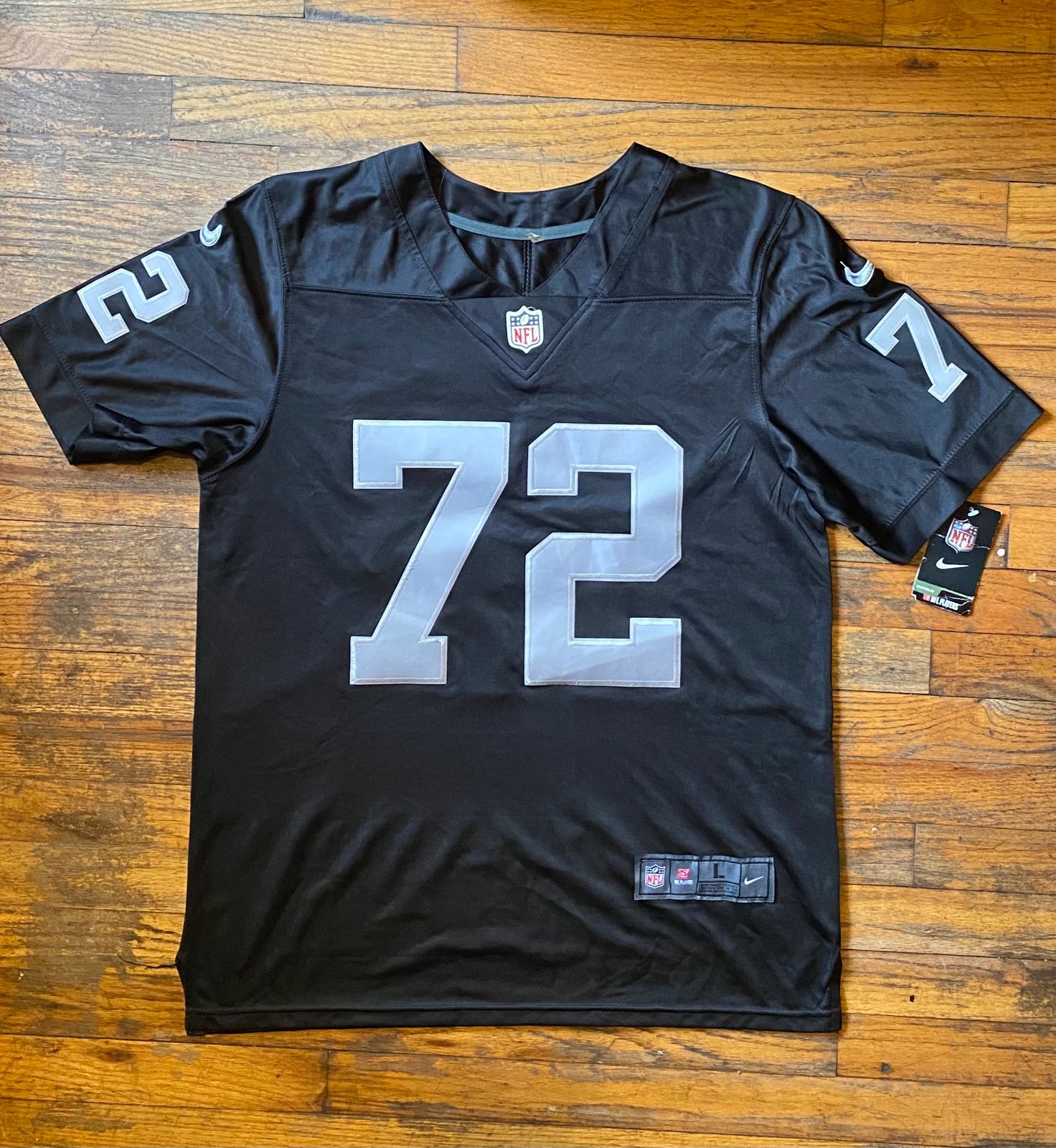 Nike Men's Limited Black Home Jersey Oakland Raiders Donald Penn 72 Size L