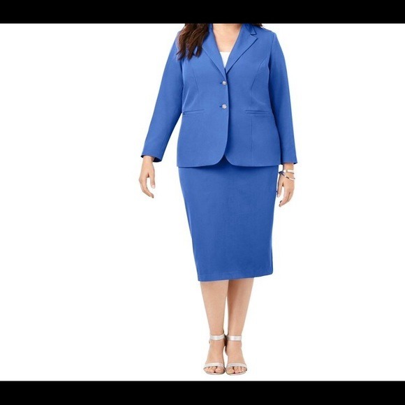 Roaman’s True Blue Plus Size Women’s Suit