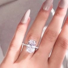 925 OVAL WEDDING RING