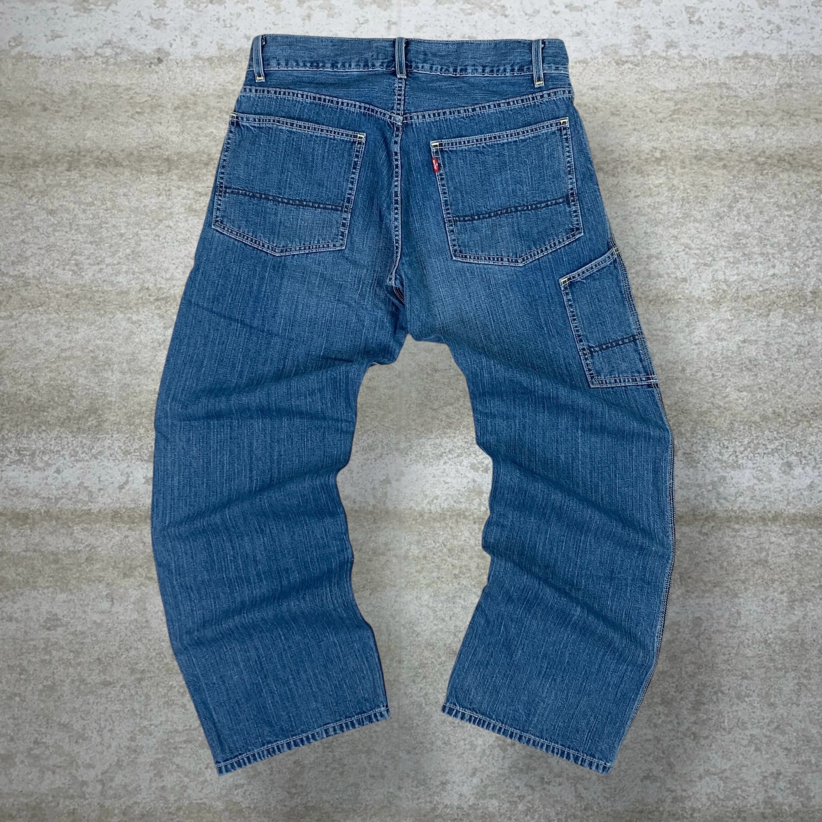 Levis Carpenter Jeans Baggy Wide Leg Fit Medium Wash Denim
