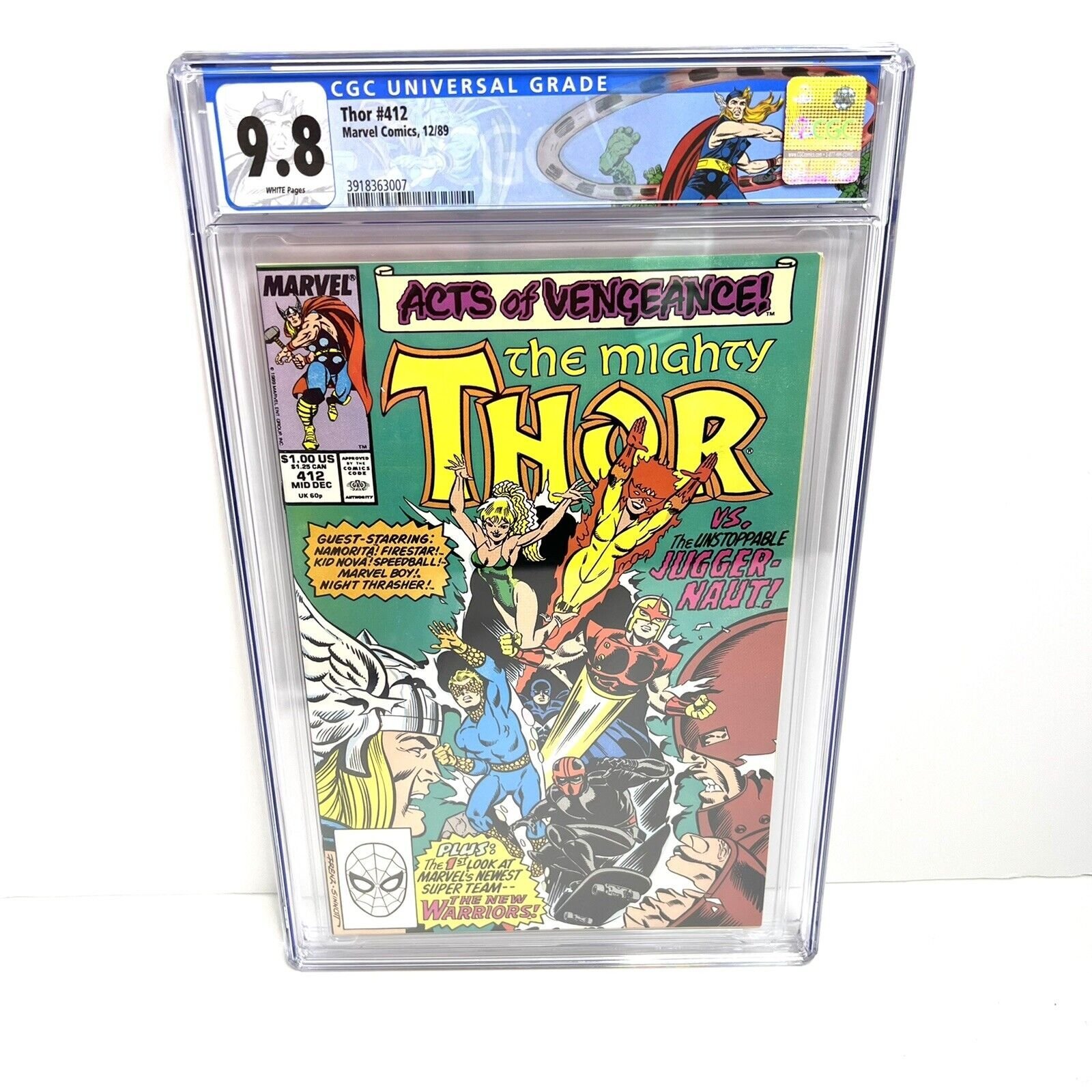 THOR #412 CGC 9.8 Custom Label Marvel Comics 1989 and Batman 497