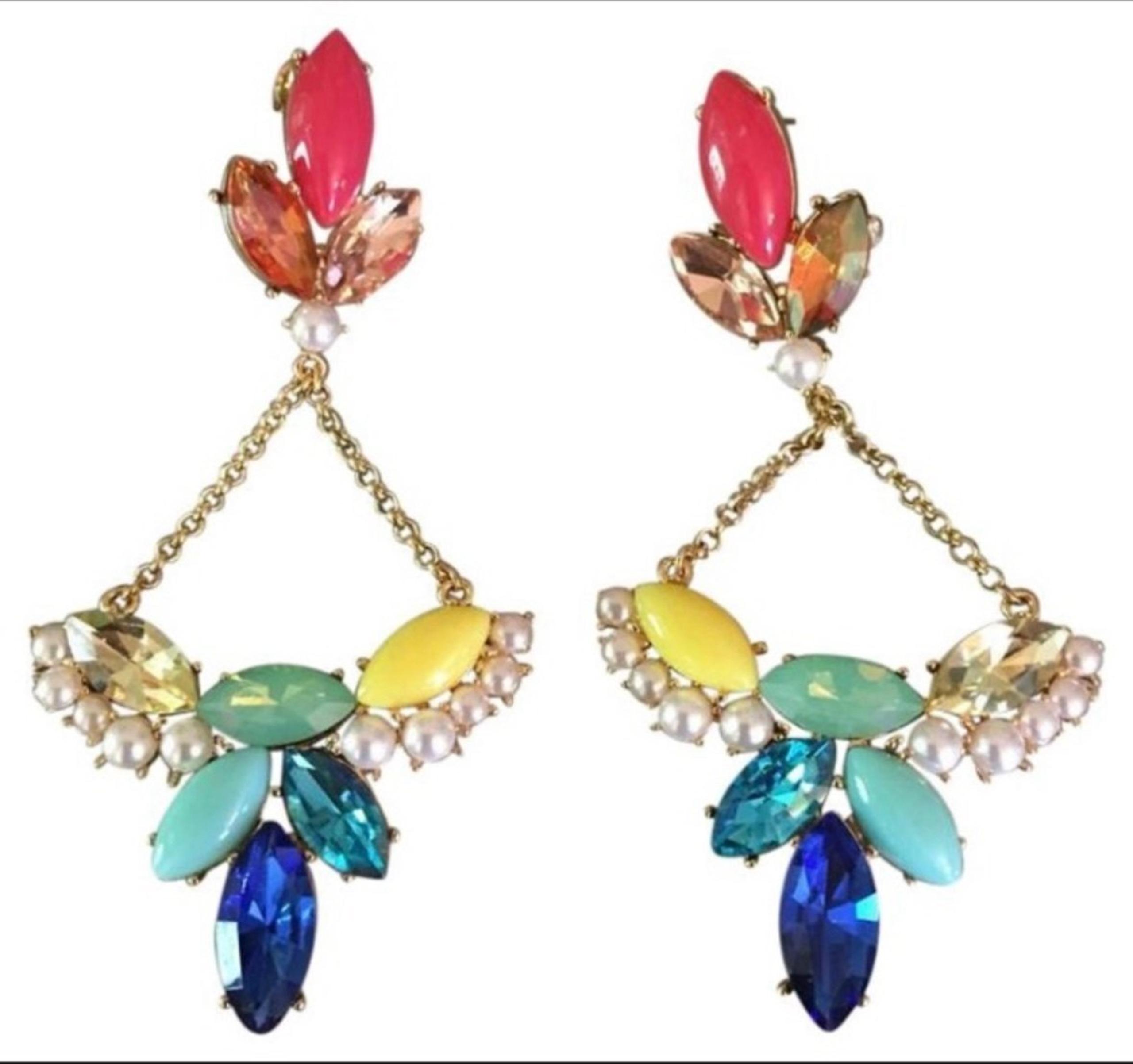 by Anthropologie Multicolor Chandelier Earrings-NWOT! STUNNING! - Lulu Frost