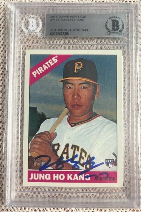 Jung Ho Kang 2015 Topps Heritage High Number #714 BGS RC Signed Auto Rare Rookie