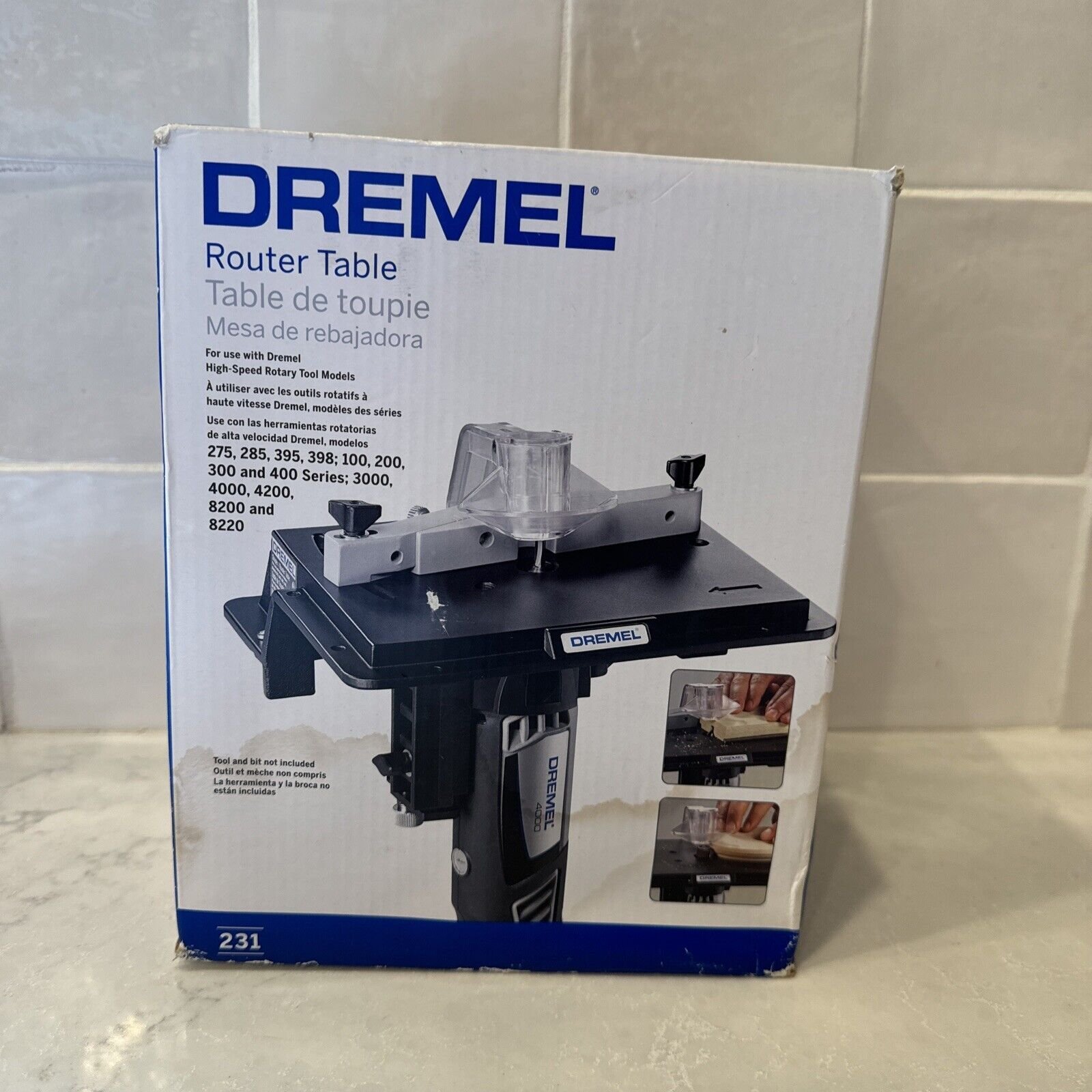 Dremel 231 Rotary Tool Compact Mountable Wood Shaper and Router Table