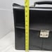 Salvatore Ferragamo Black Pebble Leather Strapped Briefcase Combination Lock