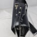 Salvatore Ferragamo Black Pebble Leather Strapped Briefcase Combination Lock