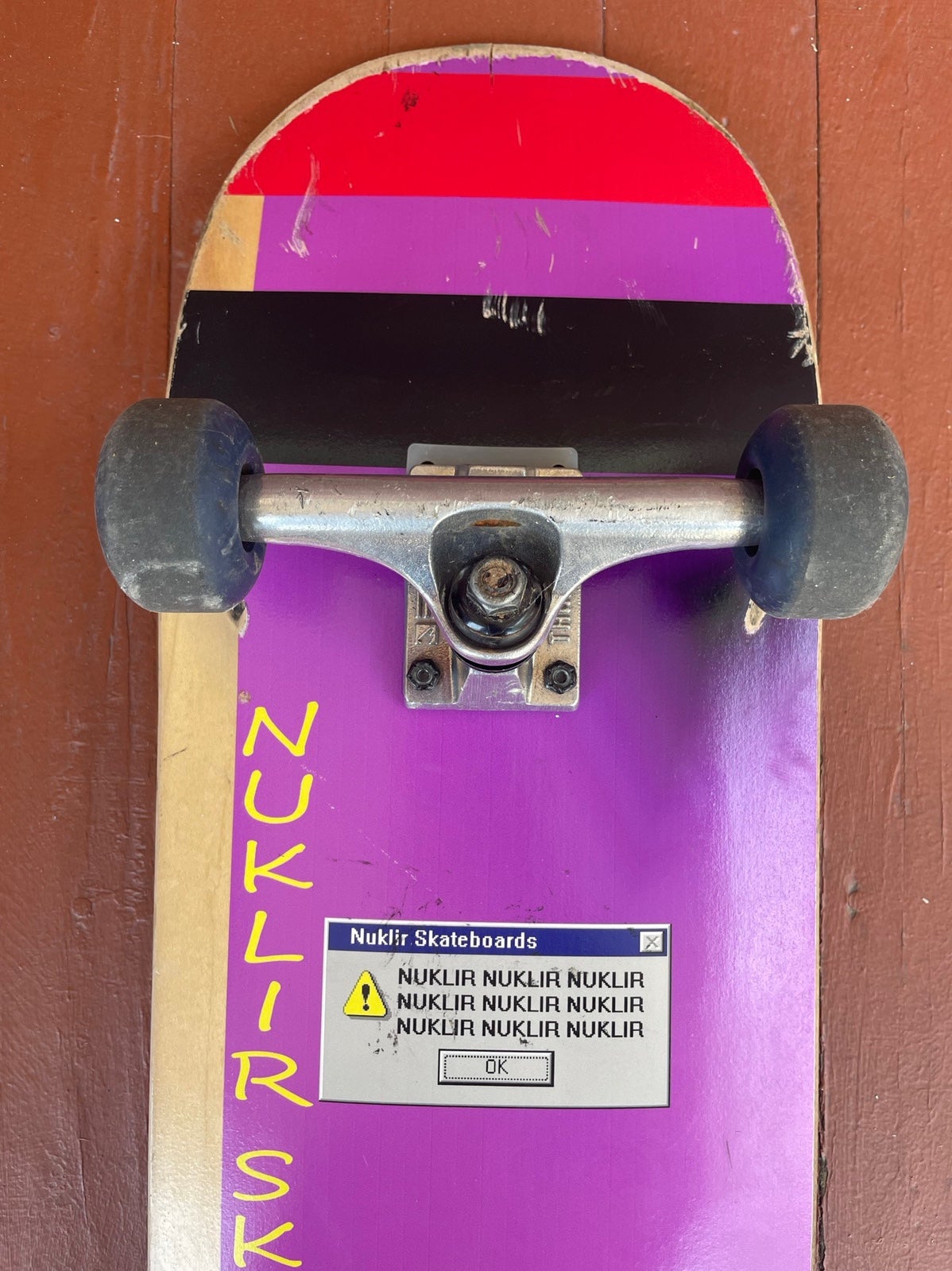 Nuklir Skateboards Brooklyn NY Error Logo Design - Good Cond!