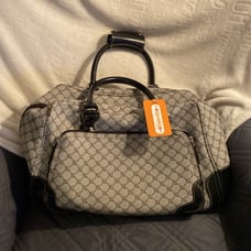 Lauren Ralph Lauren Signature Jacquard Rolling Travel Suitcase Duffle Bag