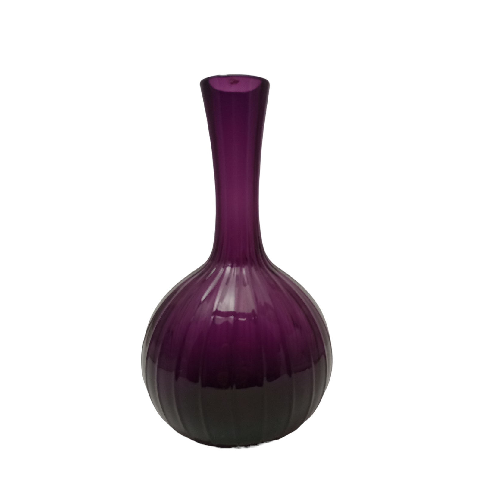 MFA Museum Of Fine Arts Hand Blown Glass purple Bud Vase