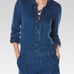 Anthropologie Paige Chamberlain Blue Denim Lace Up Front Shorts Romper XS