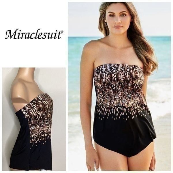 New. Miraclesuit black tankini top. Size 8 Retails 148