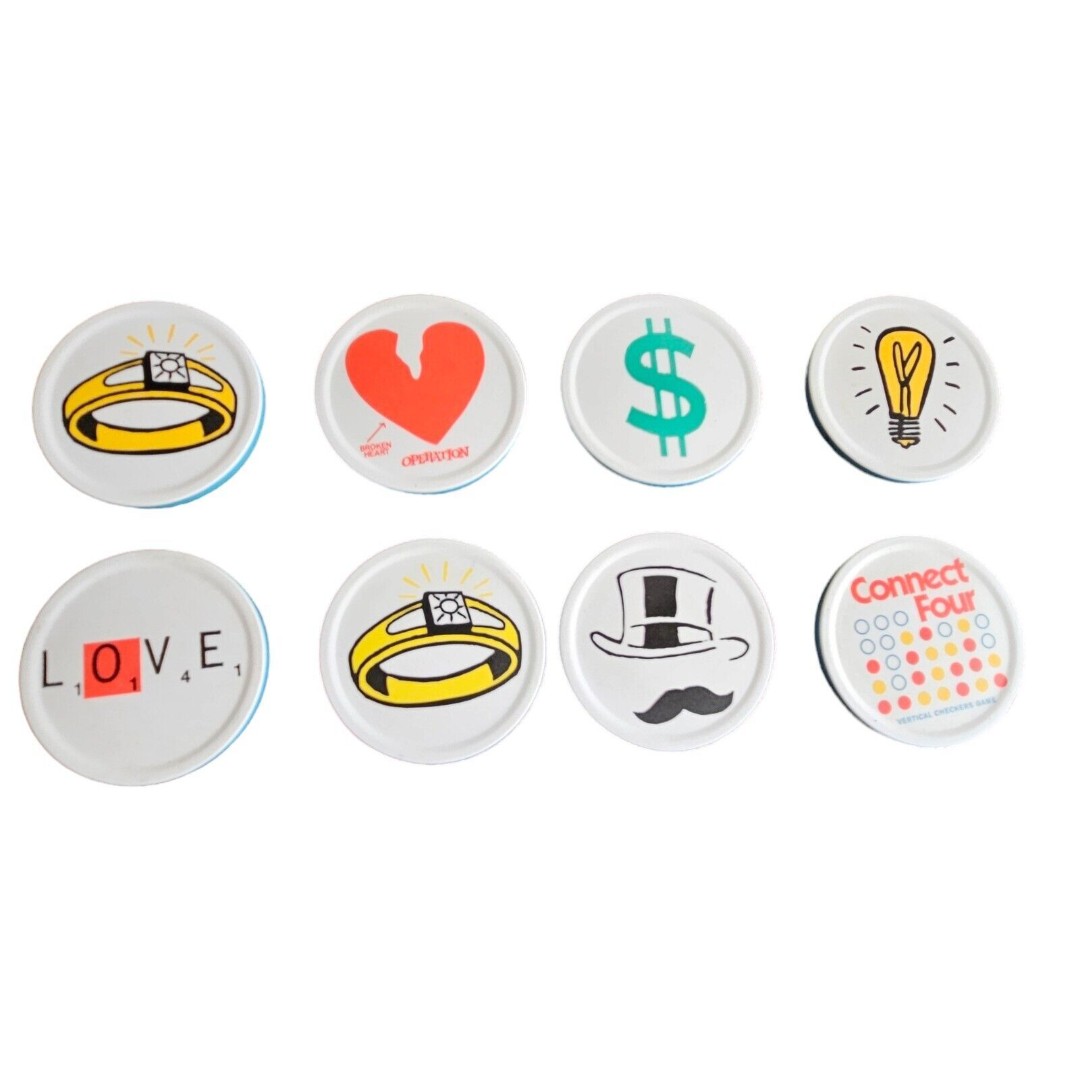8 Hasbro Heritage By Junk Food Coasters Game Theme