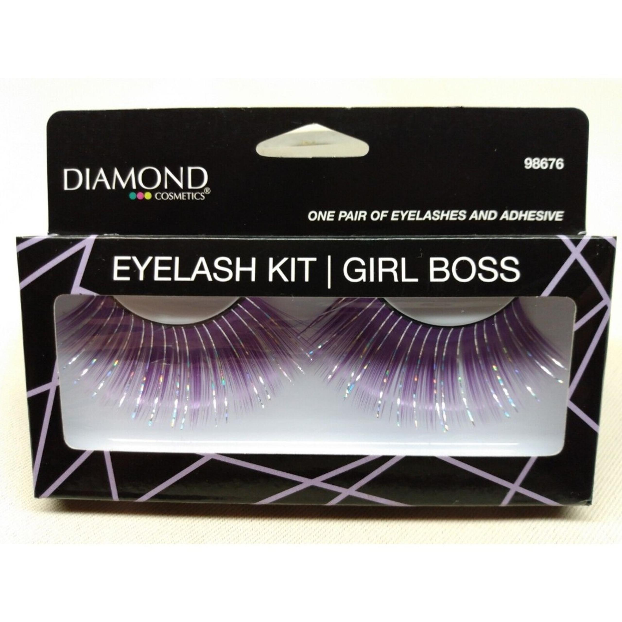Eyelashes Metallic Purple Adhesive Included Eye Lash Costume Wear Halloween