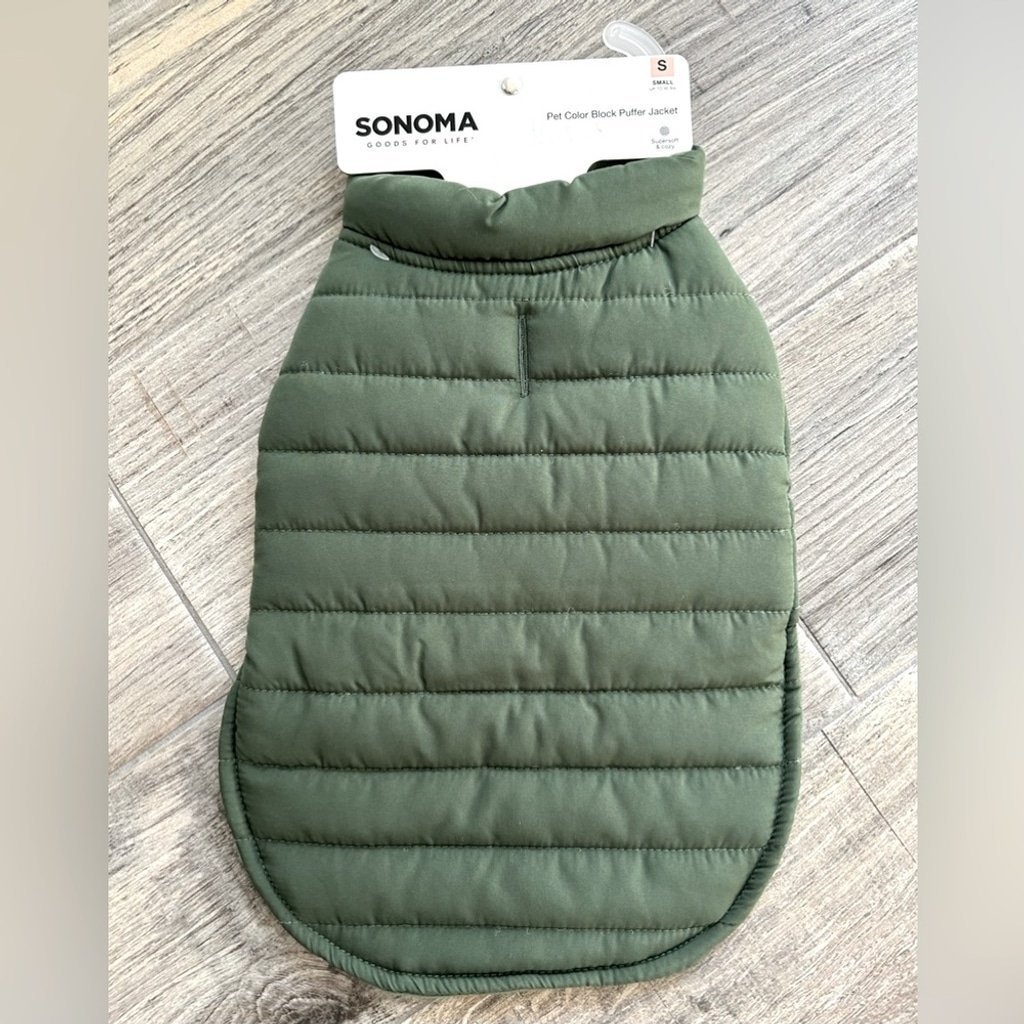 Sonoma Small Color Block Puffer Jacket for Dogs