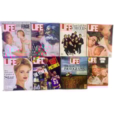 Life Magazine Lot of 8 From 1990's Schwarzkopf Sistine Chapel, Fergie & More
