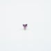 Solid 14kt gold nose piericng white gold heart 20 gauge New