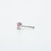 Solid 14kt gold nose piericng white gold heart 20 gauge New