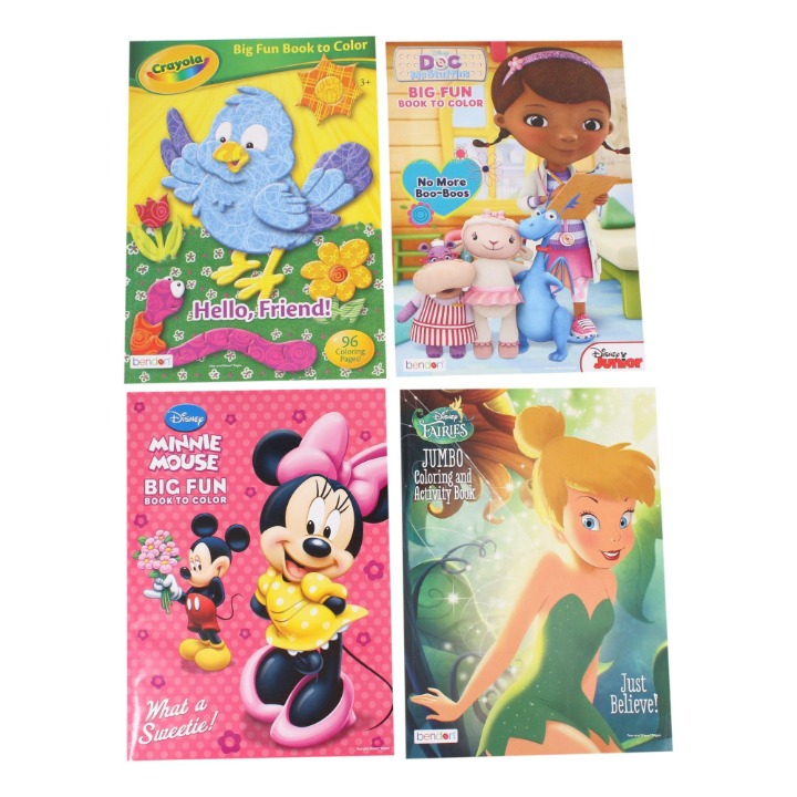 Big Coloring And Activity Books Set, 4 P