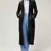 Hazel Full-Length Lambskin Leather Trench Coat