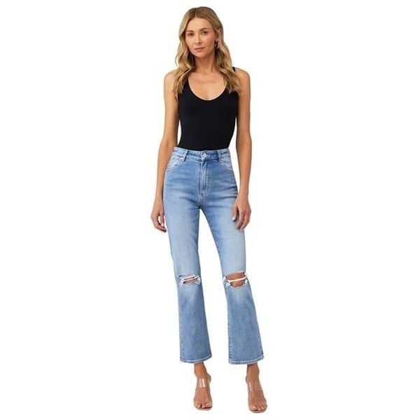 Rolla's Original Straight Bleeker Jeans in Vintage Blue 24 Womens Denim Pants
