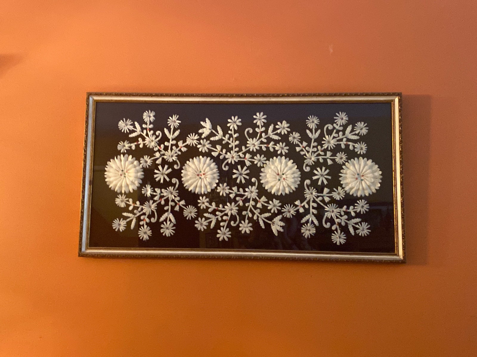 Unique Vintage Framed Tapestry