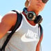 Nike Sportswear® Ace Logo Single Stitch Oceanside Tank in Grey 576605-068 - Ⓛ