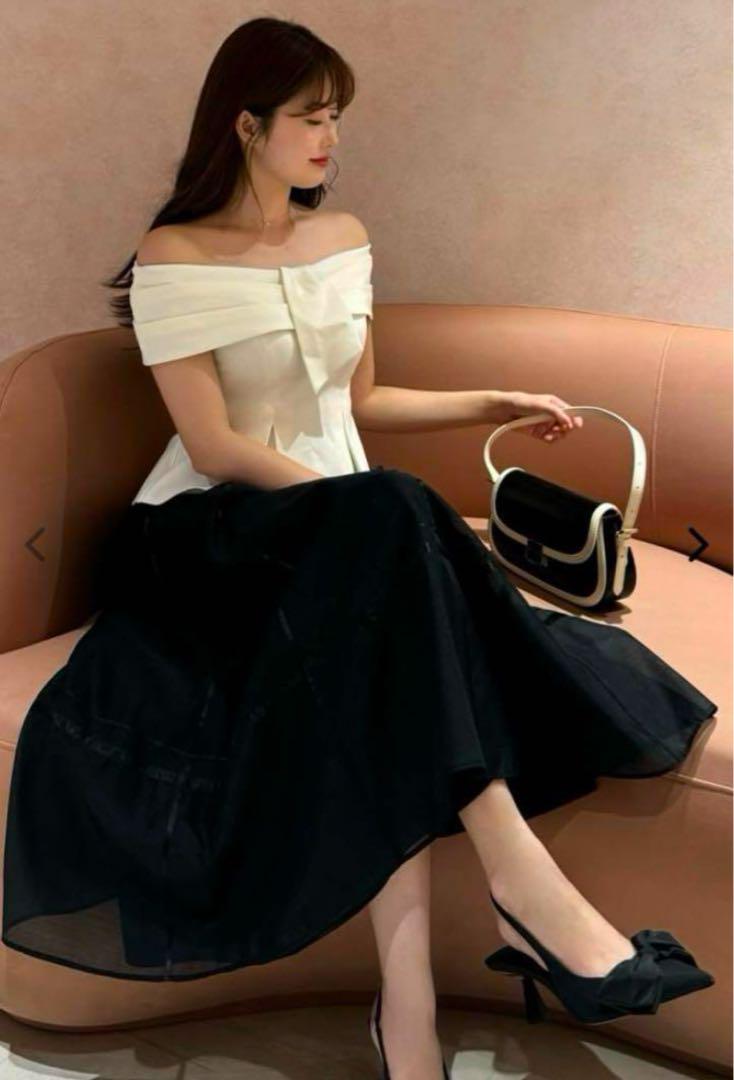 Her lip to Lily Shawl Peplum Top White M