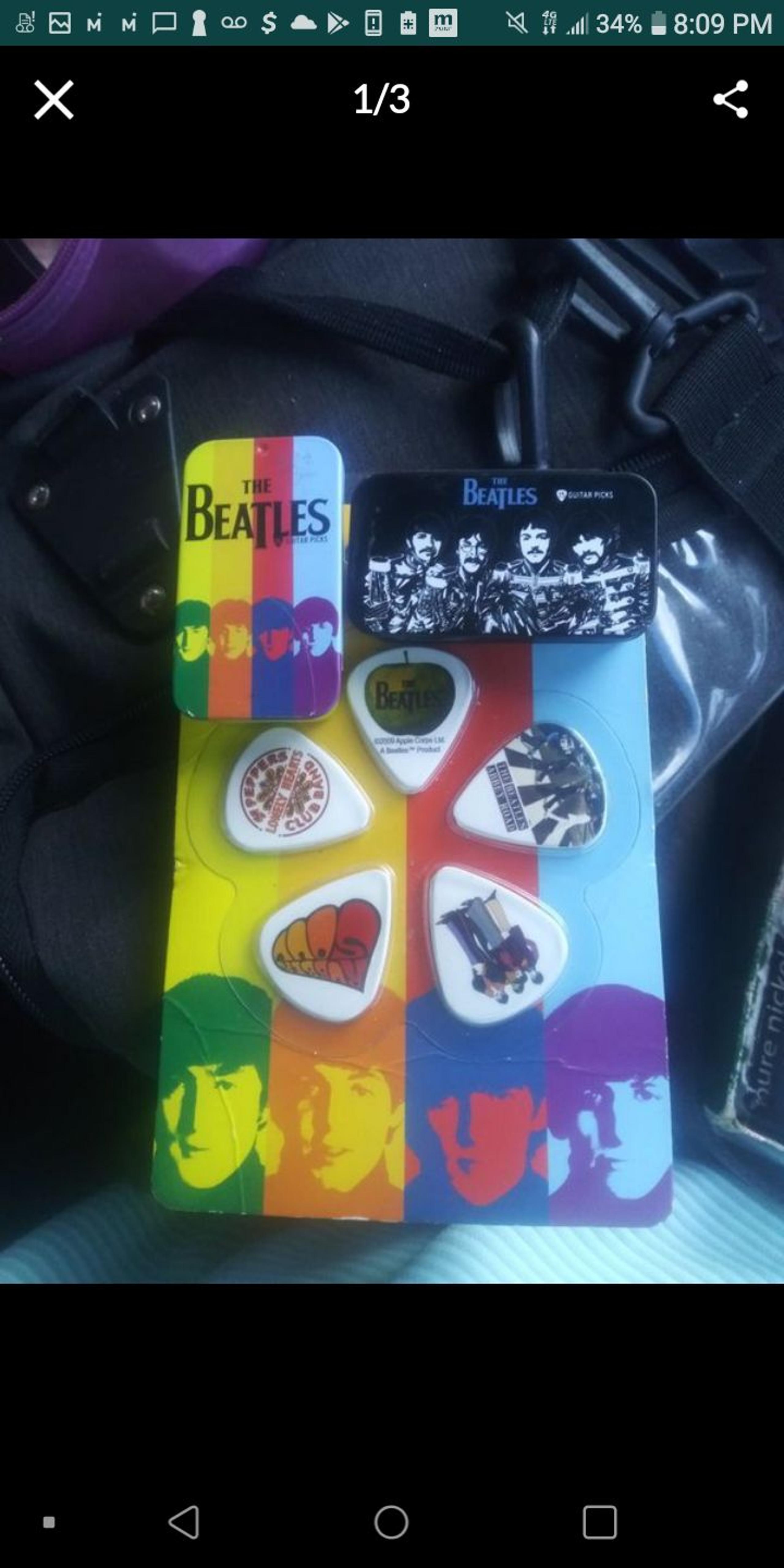 Collectatble beattles guitar picks