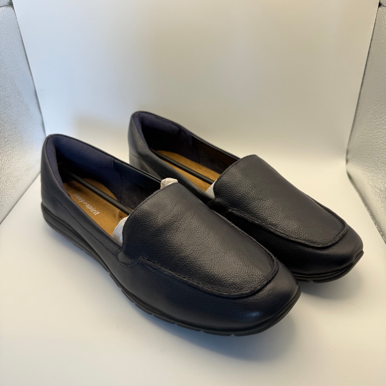 NEW Easy Spirit Abide Navy Leather Casual Flats SIZE 10.5