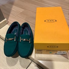 Tod's Turquoise Suede Driving Shoes Loafers Size 35