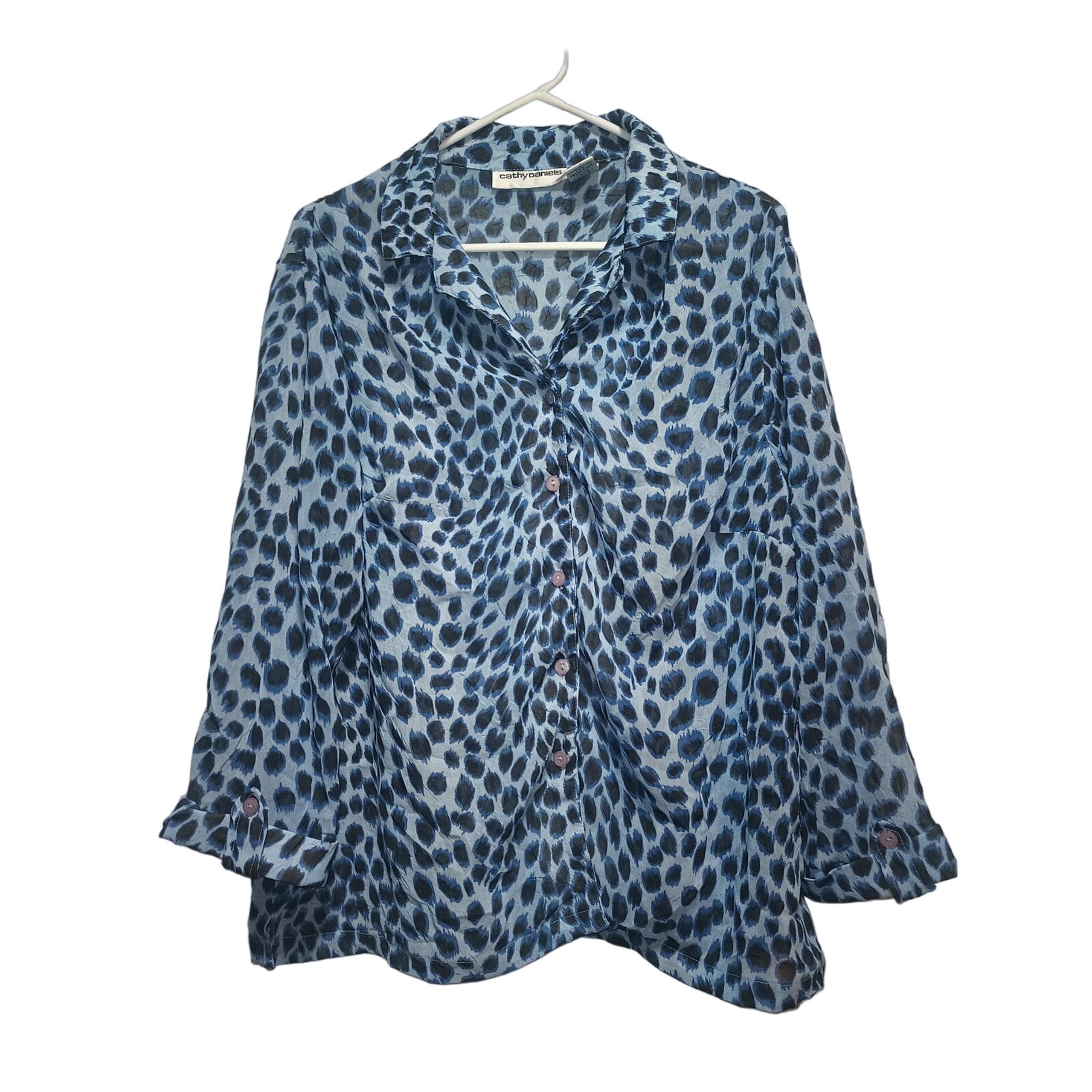 Cathy Daniels Women's Button Up Shirt Size Large
