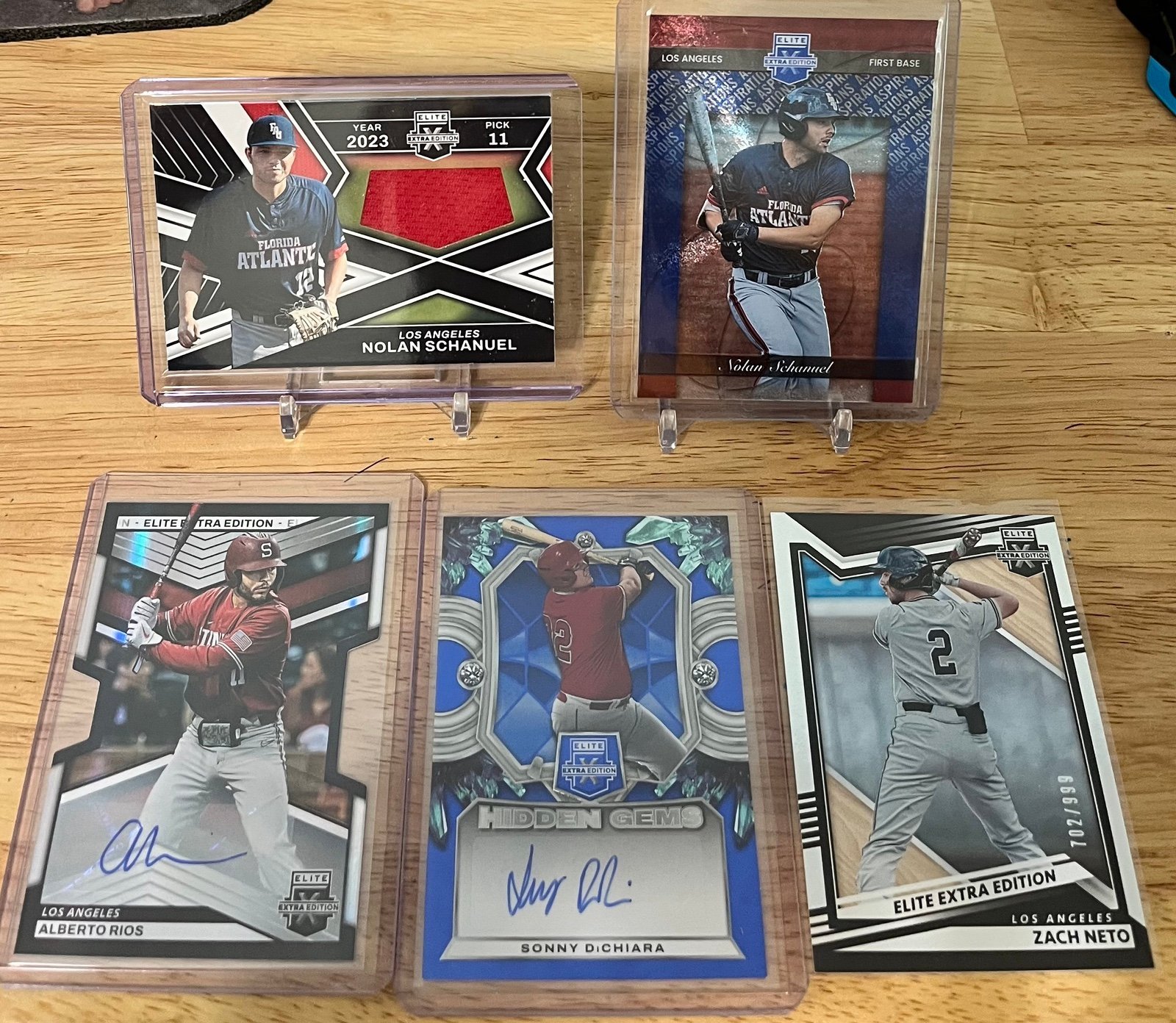Nolan Schanuel 2023 Panini Elite Extra Edition First Round Materials #FR-NSH ++