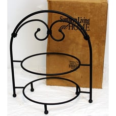 Southern Living Tiered Plate Pie Stand Timeless Two Wrought Iron Black #40009