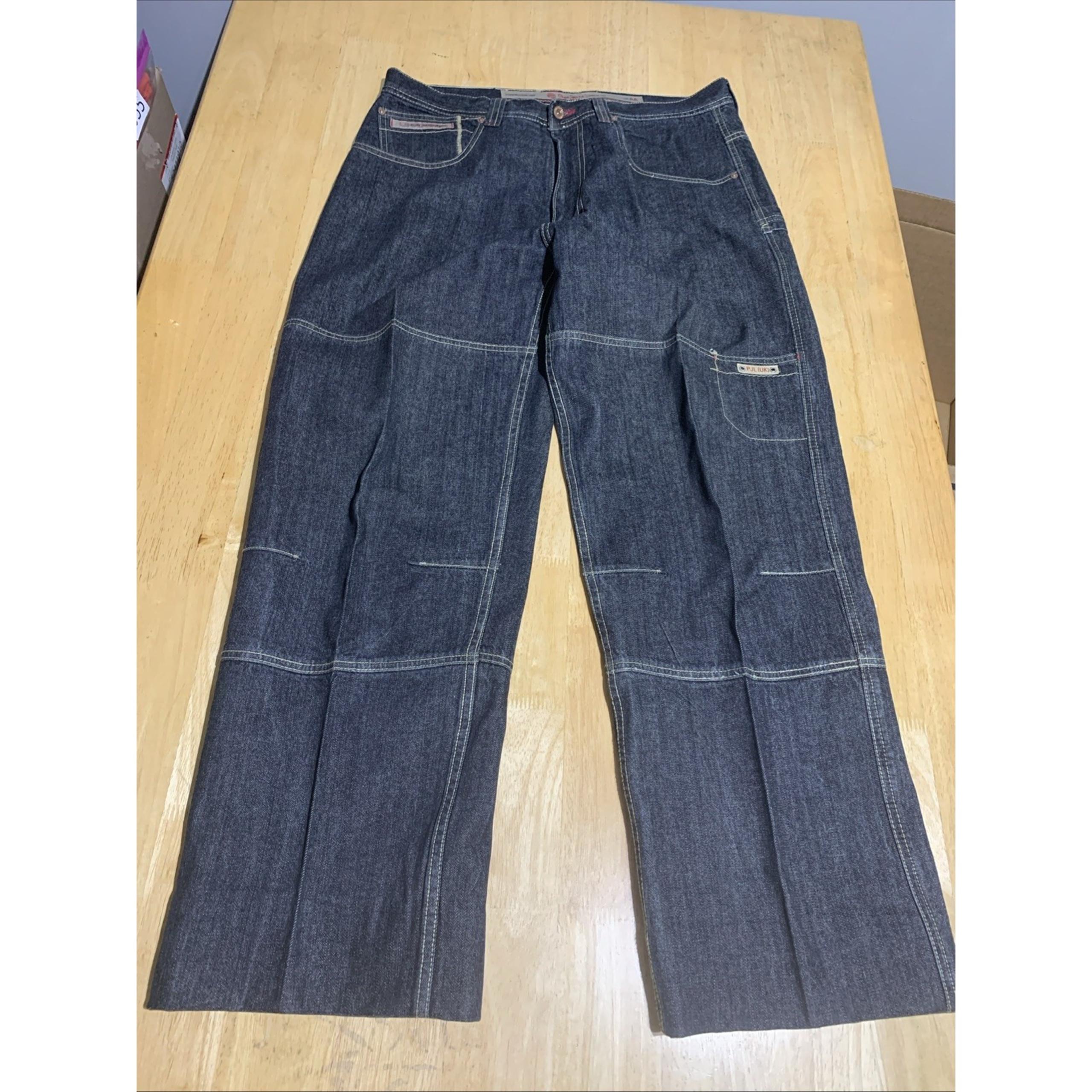 Vintage Y2K PEPE Jeans Mens 36x34 Black Baggy Skate Grunge Hip Hop Pinkman Race