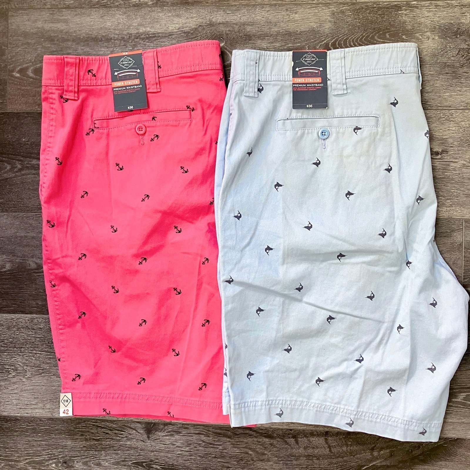 NWT Men’s St. John’s Bay Shorts Lot Size 42 Summer Print