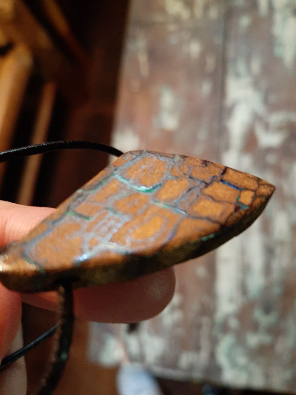 Natural Queensland Boulder Opal Pendant