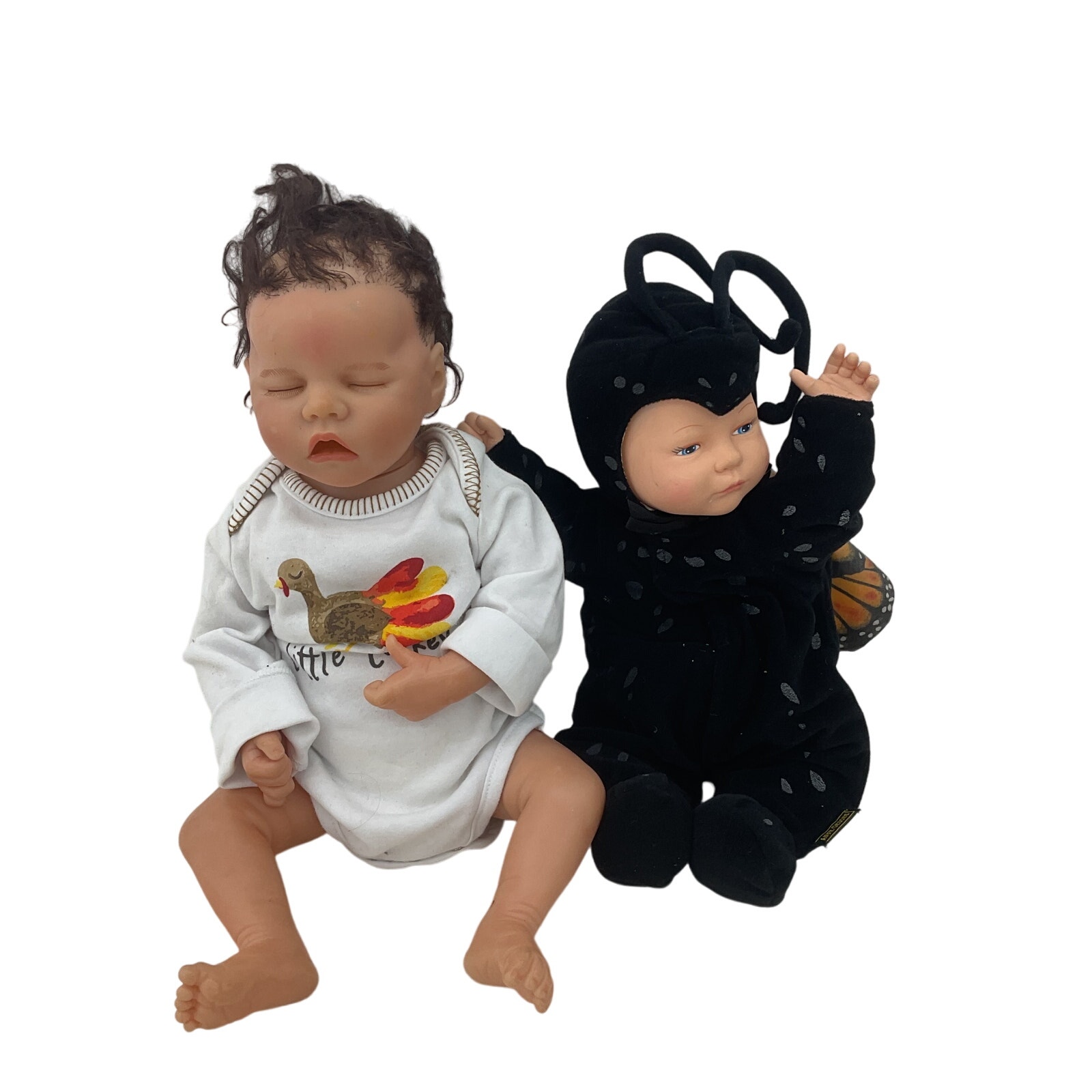 Preowned Soft Body Dolls LOT Baby Gill Realistic Sleeping Anne Geddes Butterfly