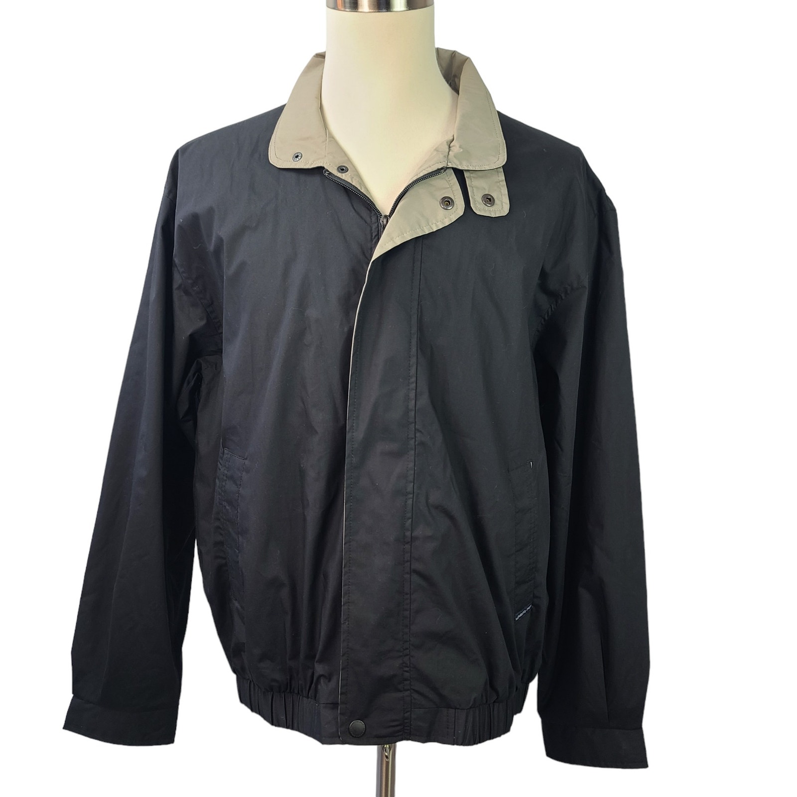 Members Only Black Tan Mariners Jacket Coat Windbreaker NEW 1X