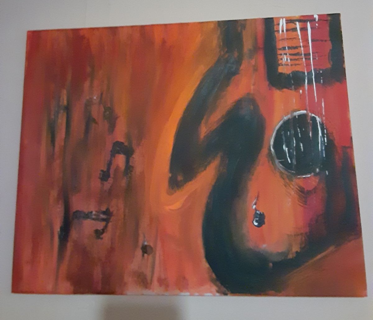 Acrylic Paining. ABSTRACT GUITAR 