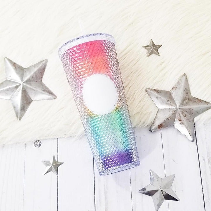 Starbucks Pride 2020 Tumbler rainbow studded NEW