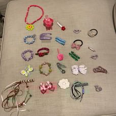25 easter basket lot Girls Bracelets, Barrettes