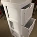 NEW Bathroom Corner Cabinet Storage Organizer with 2 Drawers and a Shelf, WHITE