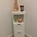 NEW Bathroom Corner Cabinet Storage Organizer with 2 Drawers and a Shelf, WHITE