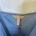 Rebecca Taylor Leo Leopard clip long sleeve sheer dot ruffle top blue 4