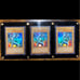 Framed set of 3 LOB Blue Eyes White Dragon Yugioh cards (Korean)