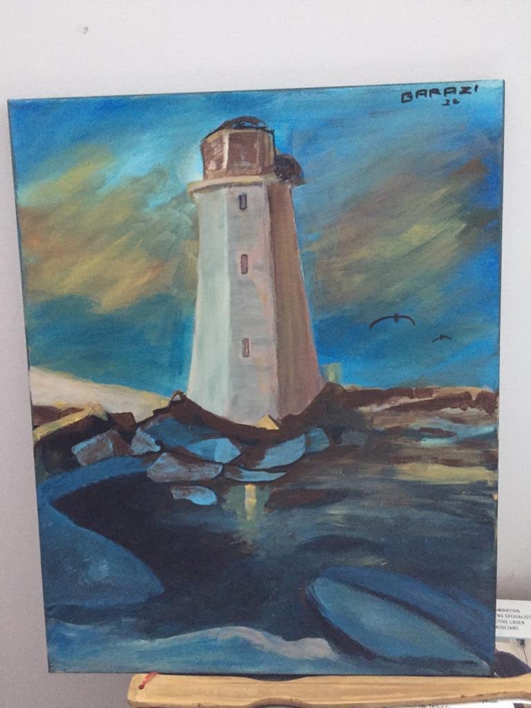 16X20 Original handpainted lighthouse ac