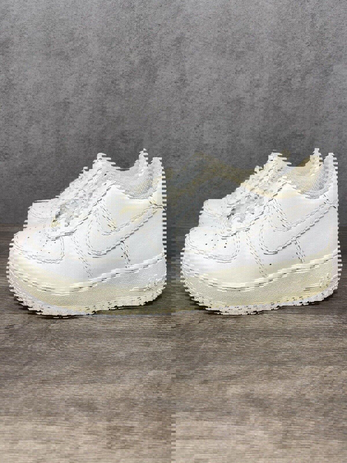 Nike Air Force 1 Size 7Y GS Kids AF1 Triple White Shoe 314192-117 Leather