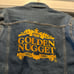 Jeans Authentic Denim Jacket GOLDEN NUGGET Gold embroidered casino Size Small