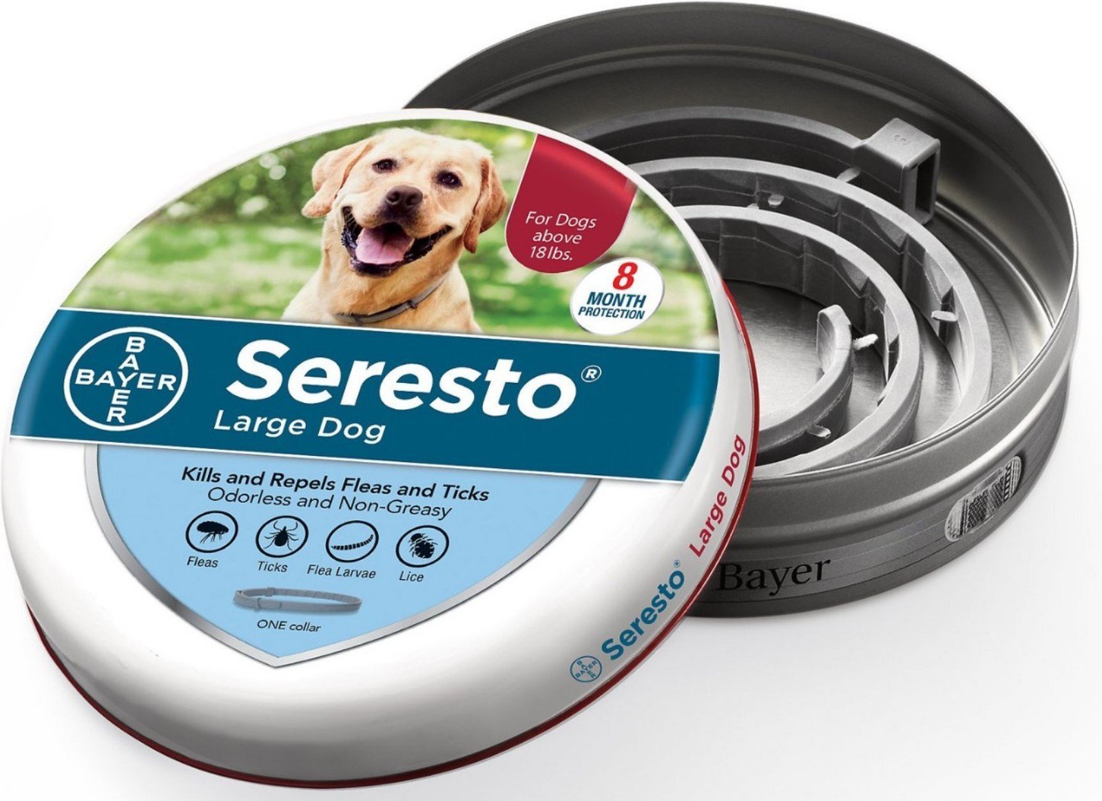Collar for Large Dogs Flea & Tick Prevention in 8 Month_New Design of Seresto